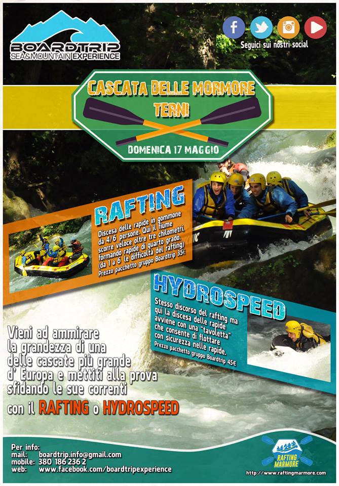 Rafting e hydrospeed alle Marmore